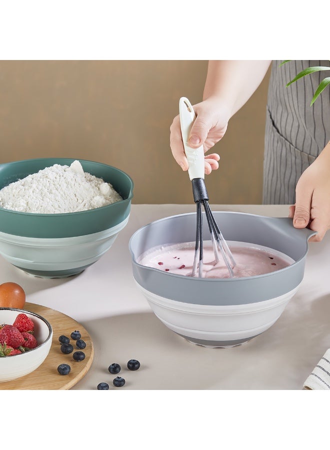 QLUX IDEAS BPA-Free Collapsible Mixer Bowl 3.25L | Foldable Space-Saving Mixing Bowl | Dishwasher & Freezer Safe | Green - Image 3